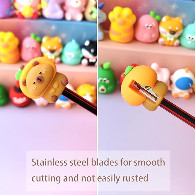 48 pcs Cute Pencil Sharpener for Kids Fun Pencil Sharpener Bulk Kawaii Manual - Image 3