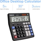 OSALO Desktop Calculator Extra Large Display 12 Digits Big Buttons Solar - Image 4