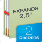 Pendaflex Recycled Classification File Folders, 2 Dividers, 2/5 Tab Cut - Image 2