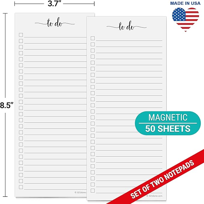 321Done Magnetic To Do List Notepad 2-Pack - Image 2