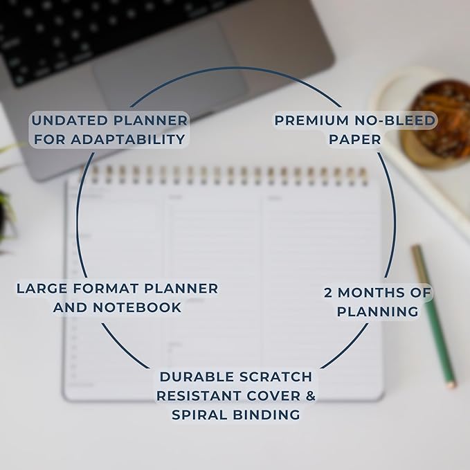 Merely Home | Durable & Sleek | Undated Daily and Weekly Planner | 8.25" x - Image 4