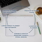 Merely Home Undated Daily Planner | 8.25” x 11.75” Work To-Do Notebook | ADHD - Image 8