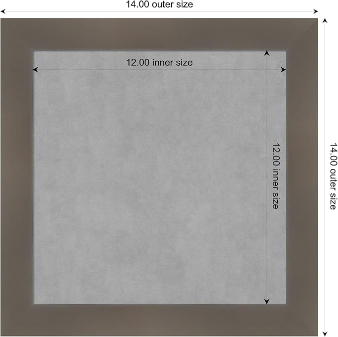 Amanti Art Grey Framed Magnetic Board 14x14 X-Small Vision Board - Image 4