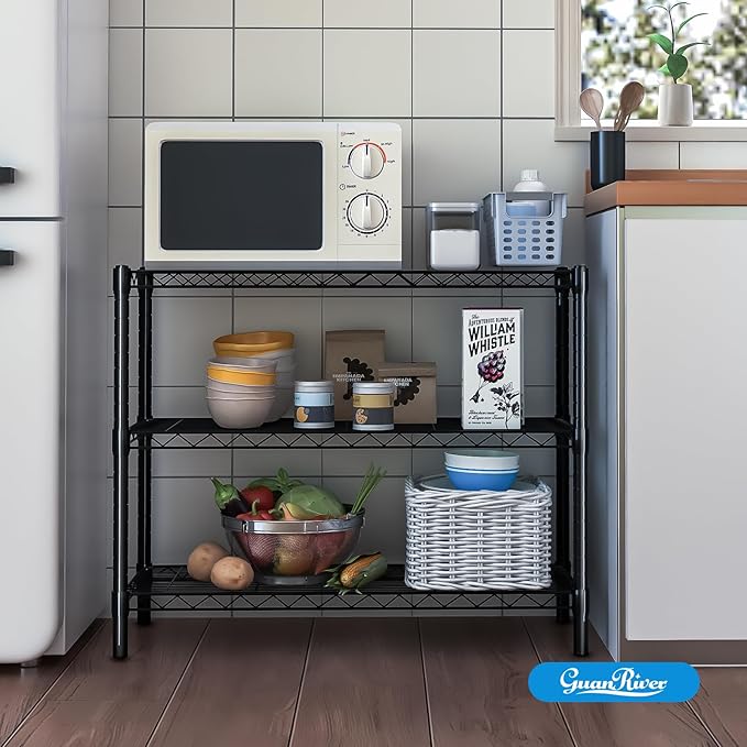 Guan River 3-Shelf Adjustable Metal Shelf Wire Shelving Unit Storage Rack - Image 2