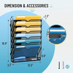 SUPEASY 7-Tier Wall File Holder Organizer - Image 3