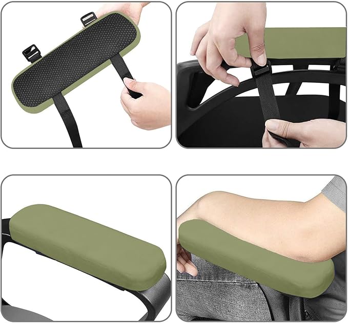 MOSISO Chair Armrest Pads, Memory Foam Home/Office Chair Arm Rest Covers Comfy - Image 3