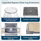32 Pcs Square Chair Leg Floor Protectors - Image 3