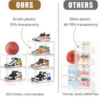 KOKOIN Magnetic Acrylic Clear Shoe Boxes – 360° Transparent Stackable Sneaker - Image 6