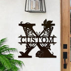 Personalized Custom Letter Name metal Signs, Custom Black Letter Monogram Wall - Image 2