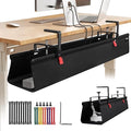 SUREUP9 No Drill Under Desk Cable Management Tray, Fabric Cable Management by SUREUP9