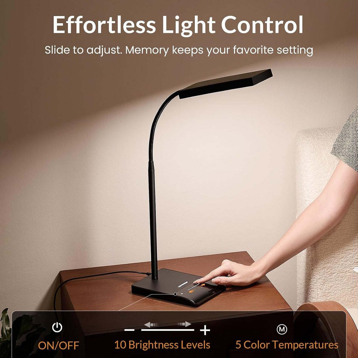 LEPOWER Desk Lamp, 800LM LED for Home Office, True Eye-Caring for Reading