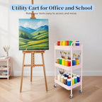 LIWNYRK 3 Tier Pink Rolling Cart - Image 6