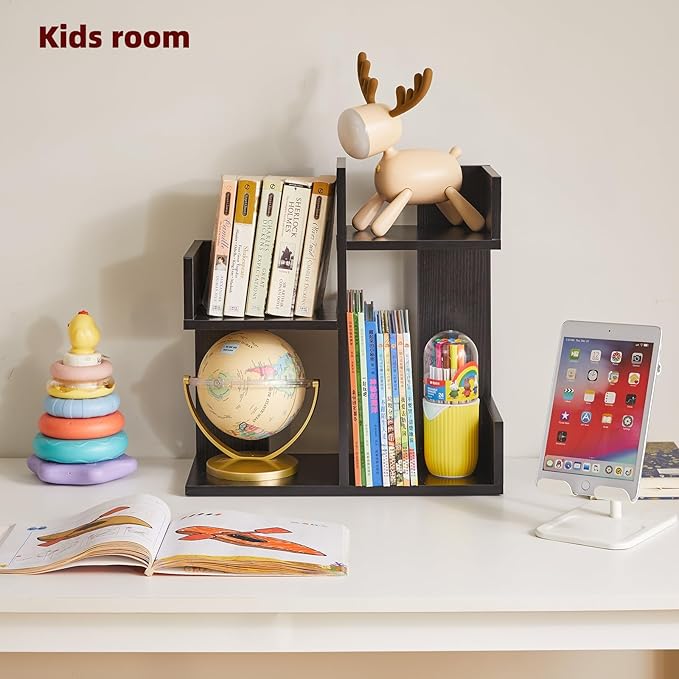 Aibiju Book Organizer for Desk, Cute Desk Top Organizing, Tree Bookshelf Unique - Image 5