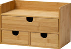 meeden bamboo desk organizer with drawers: storage container, main product view