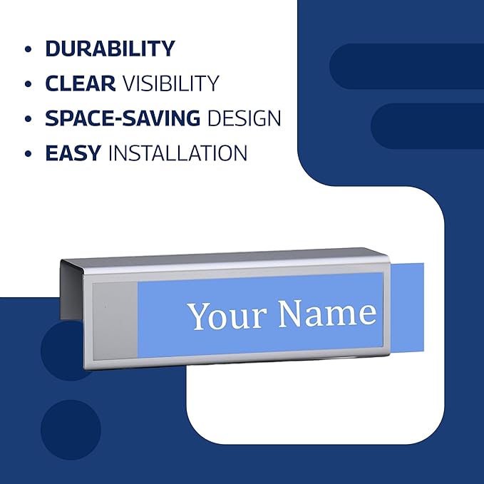 4-Pack 8.5" x 2.5" Cubicle Partition Name Tag - Image 4