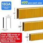 SimCos 18 Gauge 1/4" Narrow Crown Staples, Project Pack - Image 2