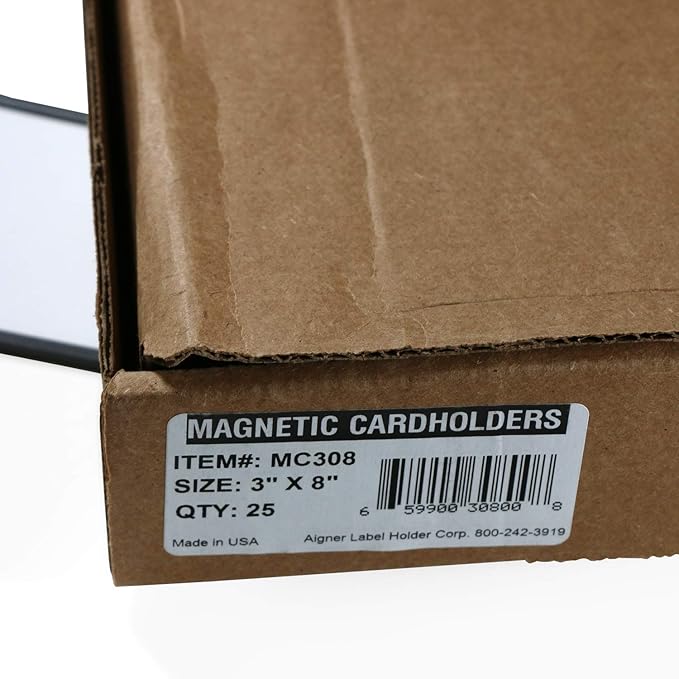 SmartSign 3 x 8 inch Flexible 'C' Channel Shelf Label Holders - Image 7