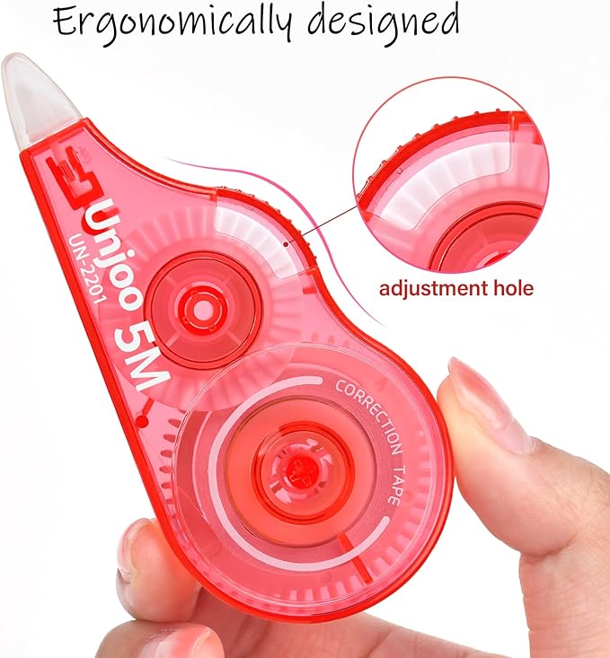 Unjoo White Correction Tape, Fast Clean Tear-Resistant Tape - Image 3