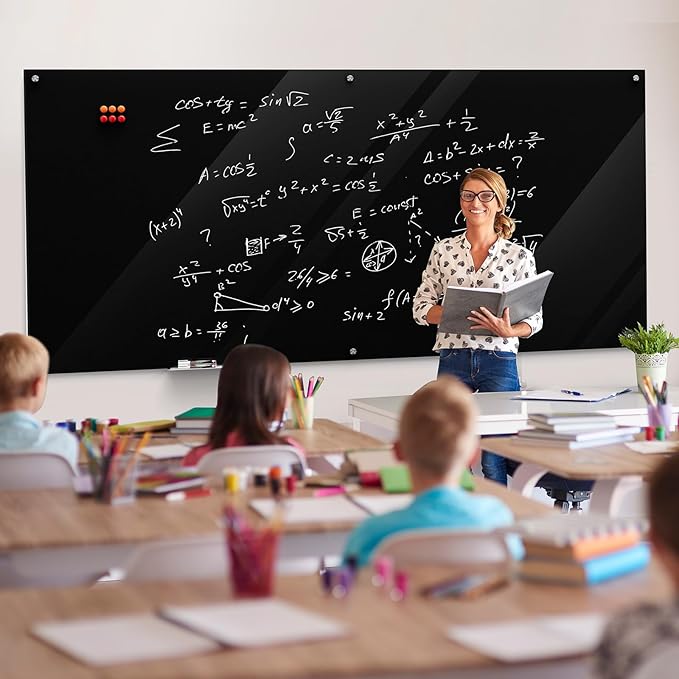 MaxGear Glass Whiteboard Wall Mounted, Frameless Magnetic Dry Erase Board - Image 8