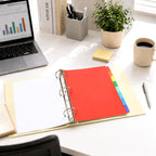 SUNEE 8 Tab Binder Dividers,Plastic Dividers for 3 Ring Binder,3 Ring Binder Dividers with Tabs for School Office Home Supplies,Bright Color, 3 Set