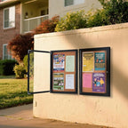 Homezelle Enclosed Cork Bulletin Board 36"x24" Outdoor Weatherproof Cork - Image 7