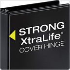 Cardinal Economy 3 Ring Binder, 2 Inch, Presentation View, Black, Holds 475 Sheets, Nonstick & Economy 3 Ring Binder, 2 Inch, Presentation View, White, Holds 475 Sheets, Nonstick