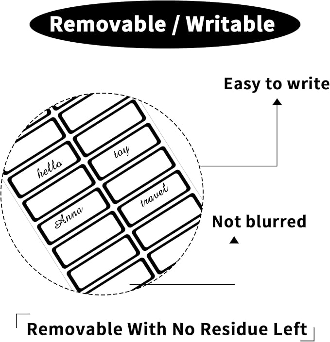 STARLIBOO Removable Freezer Labels Stickers, Blank Freezer Labels - Image 2