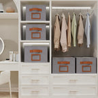 OUTBROS Foldable Storage Box for Shelves, 15 x 10.2 x 7.9 inch Fabric Baskets - Image 4