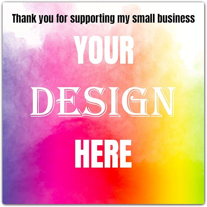 Custom 100-500 Stickers with Any Image Logo and Text. Personalized Labels by LAUKIYE