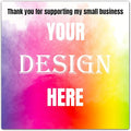 Custom 100-500 Stickers with Any Image Logo and Text by LAUKIYE