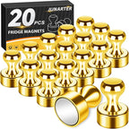 Junarter 20 Pack Magnetic Push Pins, Refrigerator Magnets Strong, Dry Erase by Junarter