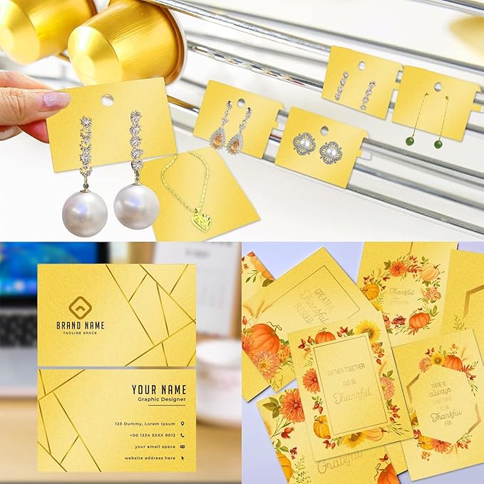 Double Sided Gold Cardstock 8.5 x 11 Metallic Paper, Goefun 100 Sheets 80lb - Image 5