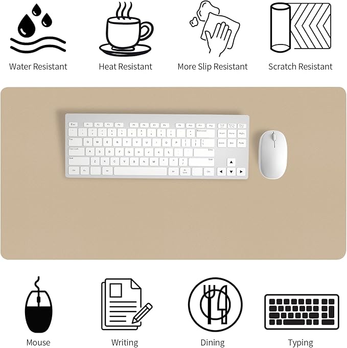 Bloss Beige Desk Mat 23.6" x 13.8", Desk Matt - Image 5