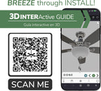 hunter builder deluxe, indoor, ceiling fan, pull chain, close-up detail