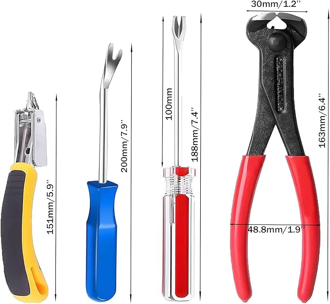 Sichgitzo 4-Piece Staple & Tack Remover Tool Set - Image 2
