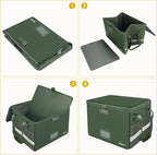 ENGPOW File Box with Lock, Fireproof Document Box with Zipper Lid, Collapsible - Image 9