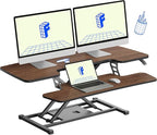 FLXISPOT 42" Standing Desk Converter Sit to Stand up Riser Height Adjustable by FlexiSpot