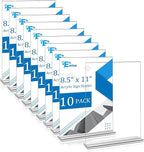 EHWINE 10 Pack 8.5 x 11 Acrylic Sign Holder by EHWINE