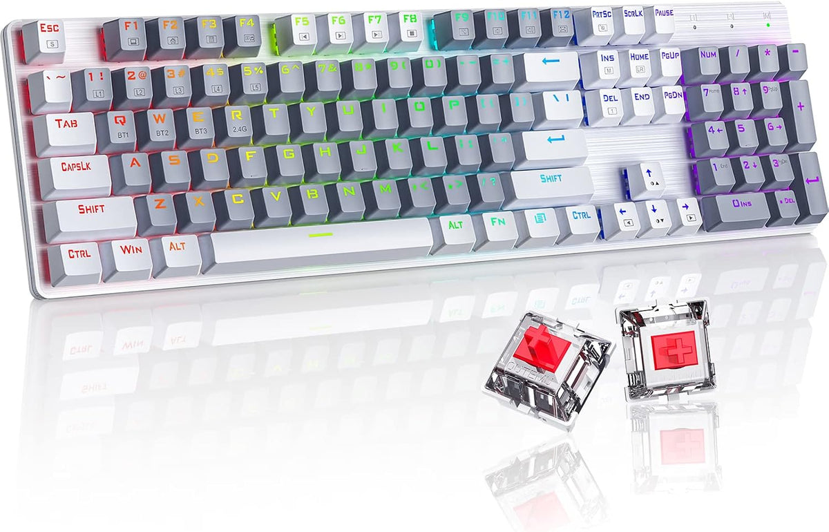RisoPhy Wireless Mechanical Keyboard, Triple Mode 2.4G/USB-C/Bluetooth Gaming...