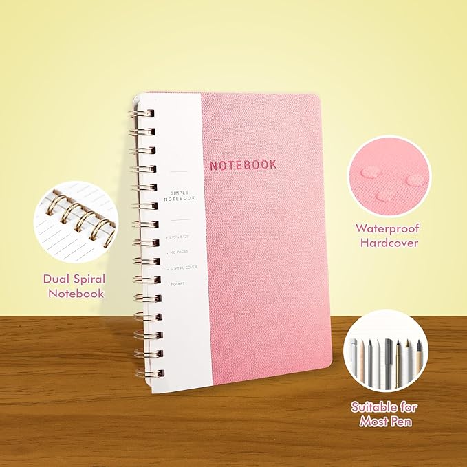 Spiral Notebook-5.75" x 8.125" College Ruled Journal - Image 3