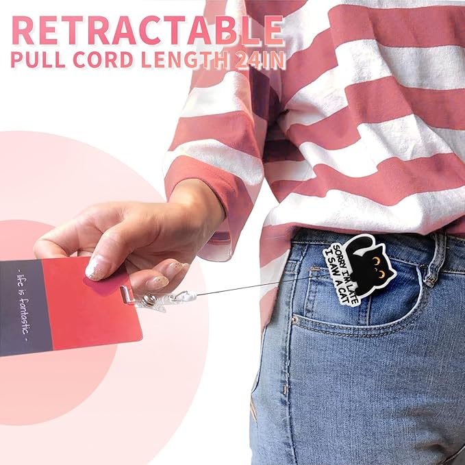 Aoryalps Retractable Badge Reel Holder Retractable - Image 3