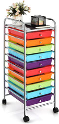 GLACER 10 Drawers Rolling Cart, Storage Cart by GLACERGrowupinhappiness