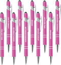 CRME 10pcs Inspirational Retractable Pen Funny School Supplies Pink Pens Black by Unknown