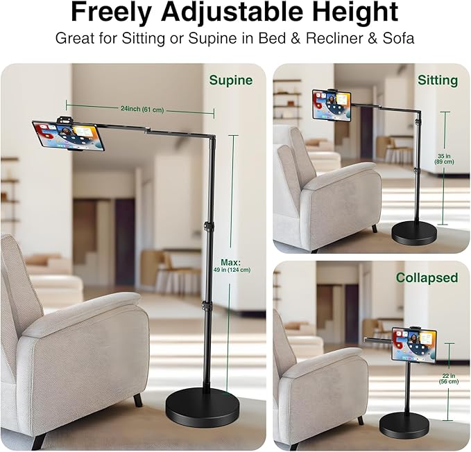 elitehood Adjustable Tablet Floor Stand - Image 3