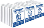 Samsill 0.5 Inch 3 Ring Binders, Made in USA, Economy Round Ring, 100 Sheet