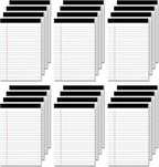 24 Pack of Legal Pad Writing Pads 5" x 8" Notepad 80gsm Recycled Paper Small by Nichela