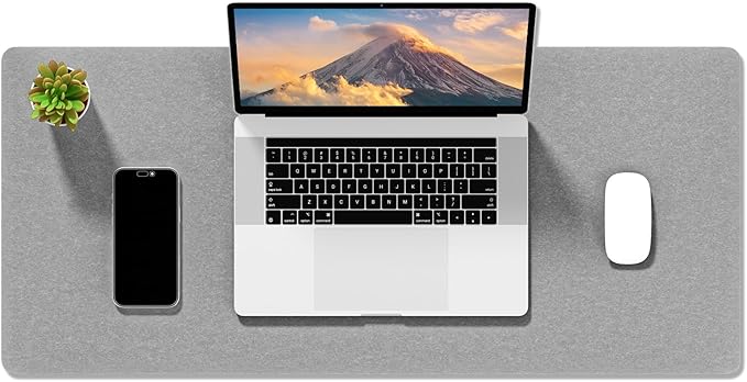 Auhoahsil Felt Desk Mat, Minimalist Large Mouse Pad XL 31.5 x 11.8 in, Desk Matt by Auhoahsil