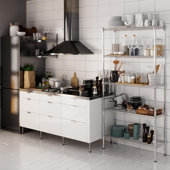 Regal Altair 14" Deep x 36" Wide x 74" Height Wire Shelving Kit | 5-Tier | NSF - Image 8
