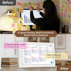 15.6" Digital Calendar Wall Touch Screen, Chore Chart, Photo Frame, Refills | Real-time Google, Outlook and iCloud sync keeps every family member organized, with meal planning and no subscription fees.