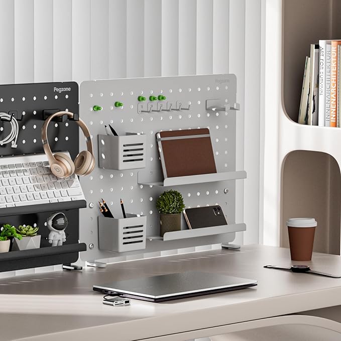 PEGZONE Clamp-on Desk Pegboard, Desk Organizer - Image 5